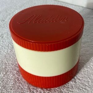 5/$35 Vintage Aladdin Cream Orange Small Travel Thermos